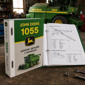 Каталог запчастей комбайна John Deere 1055 книга с переводом на русский язык